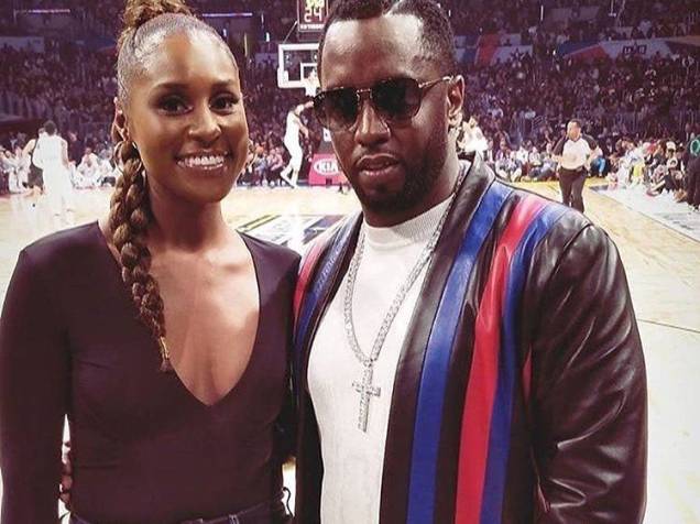 Alicia Keys e Sean Combs, quando ele ainda era o Puff Daddy, em uma partida da NBA Alicia Keys e Sean Combs, quando ele ainda era o Puff Daddy, em uma partida da NBA